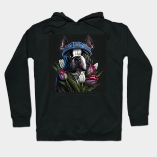 Staffy And Tulips Hoodie